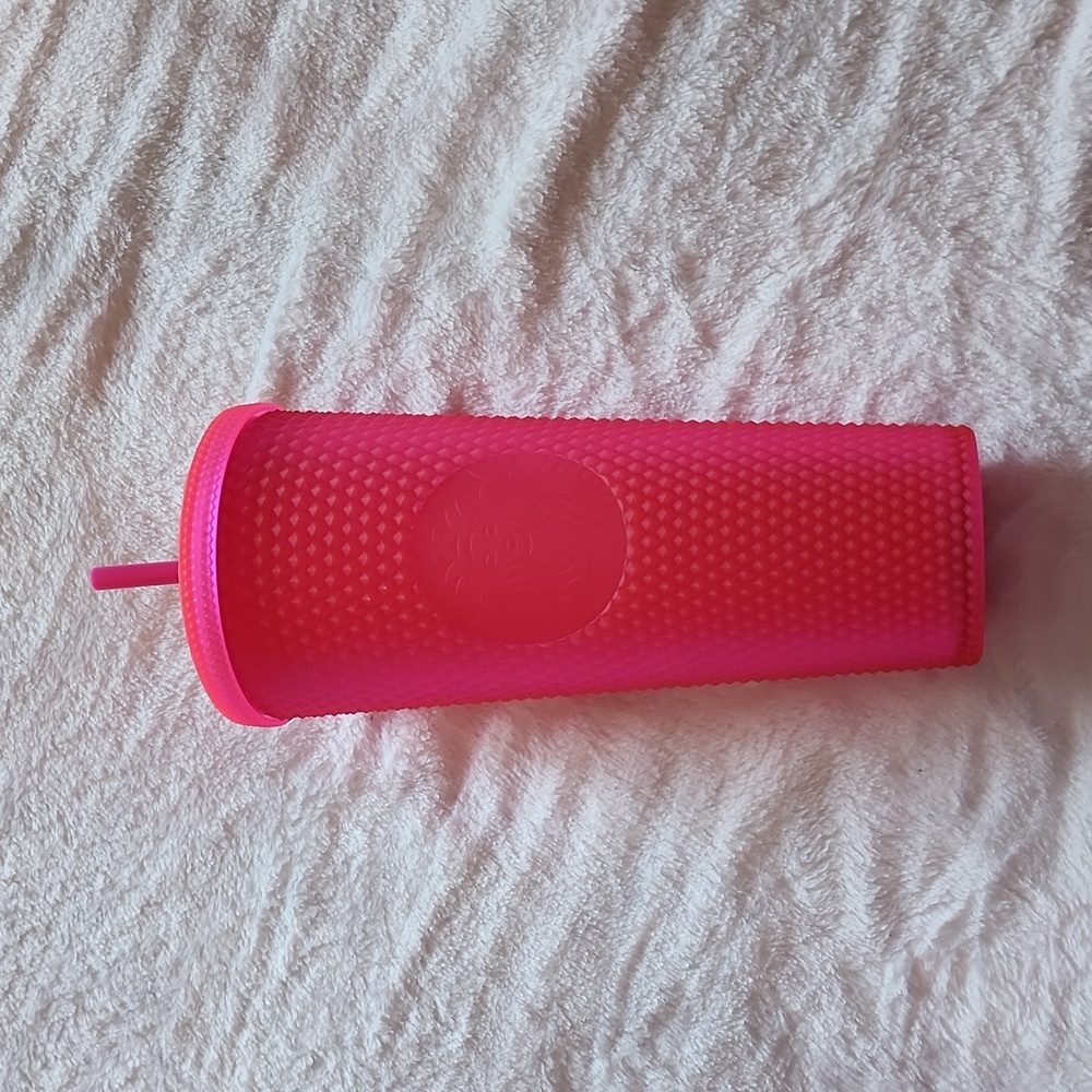 Pink jelly stud starbucks cup